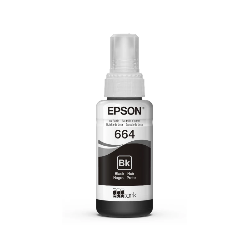 BOTELLA DE TINTA T664 ORIGINAL PARA IMPRESORAS EPSON L210, L220, L355, L575, L395 Y OTROS MODELOS COMPATIBLES.