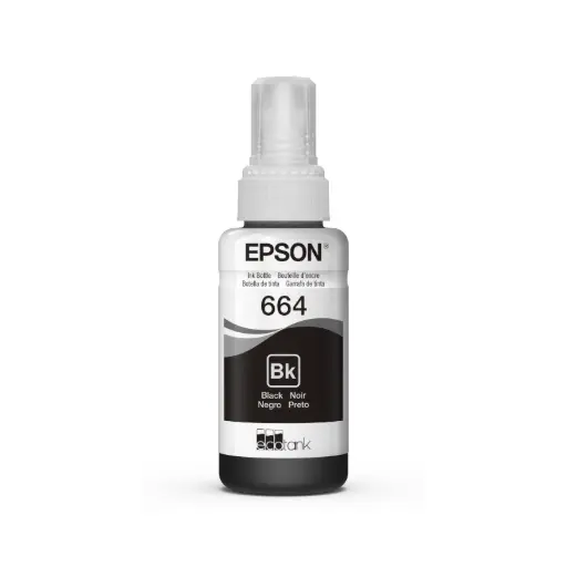 BOTELLA DE TINTA T664 ORIGINAL PARA IMPRESORAS EPSON L210, L220, L355, L575, L395 Y OTROS MODELOS COMPATIBLES.