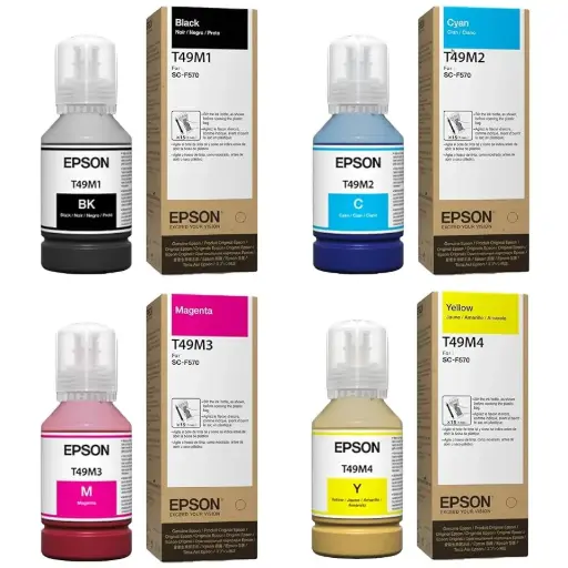 [C-T49M] COMBO DE TINTA EPSON SUBLIMACIÓN T49M, ORIGINAL DE EPSON. (JUEGO DE 4 COLORES)